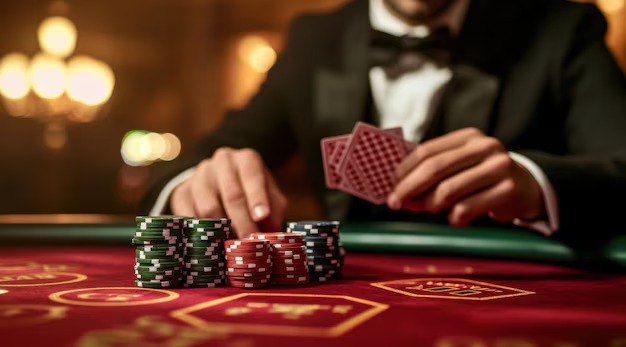 Studio live dealer quickdraw dengan kamera profesional dan dealer berpengalaman